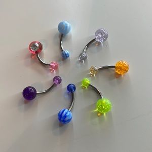 NEW Brand New 14g Belly Button rings (seven pack)